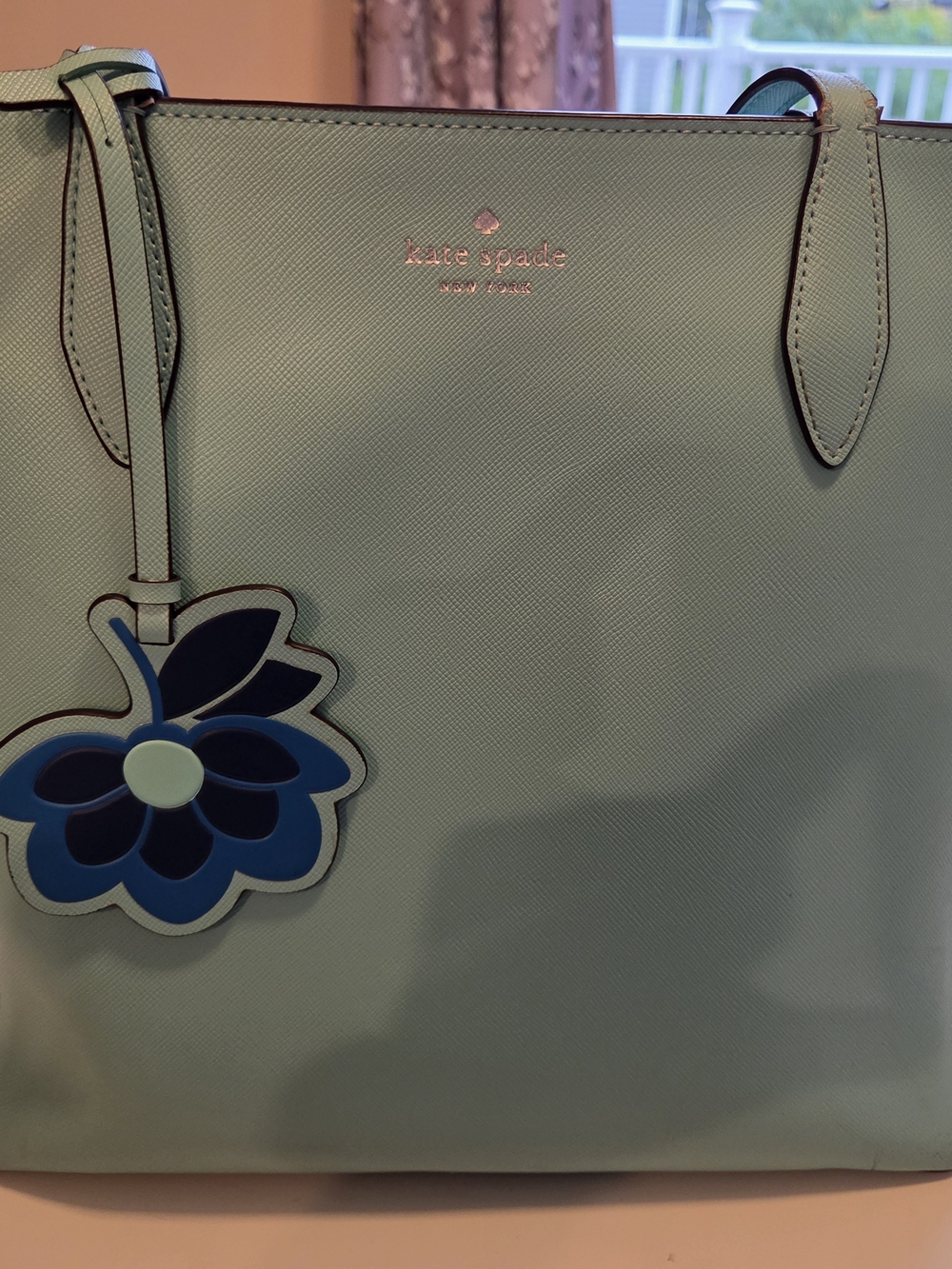 kate spade Leather Tote Aqua/mint